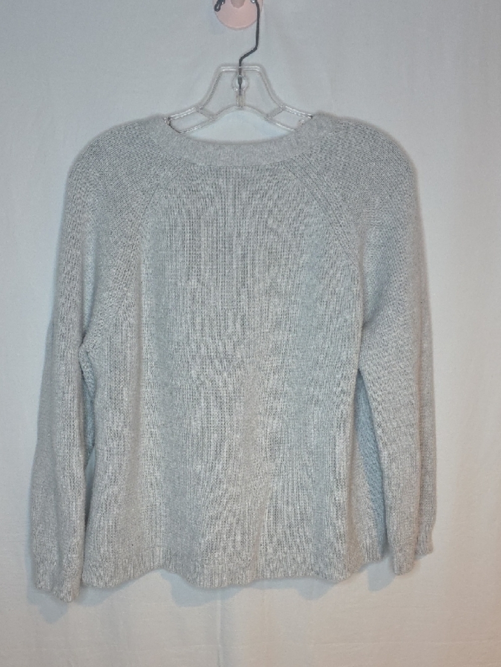 J. Crew Light Gray V-Neck Button Front Pocket Cardigan - Picture 3 of 5